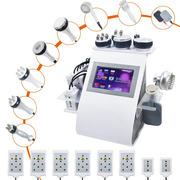 Missqueeny 9-in-1 Cavitation Machine with multifunctional handles and digital display