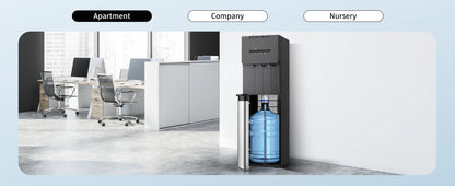 Open lid of SIMZLIFE dispenser for easy water tank refill and maintenance