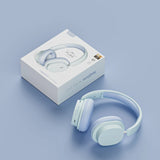 SY-T2 Wireless Headphones in cream white – Foldable design with 50ms ultra-low latency and immersive spatial sound