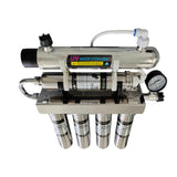 Top-down view of STARWELL UV water sterilizer with 6-stage filtration system