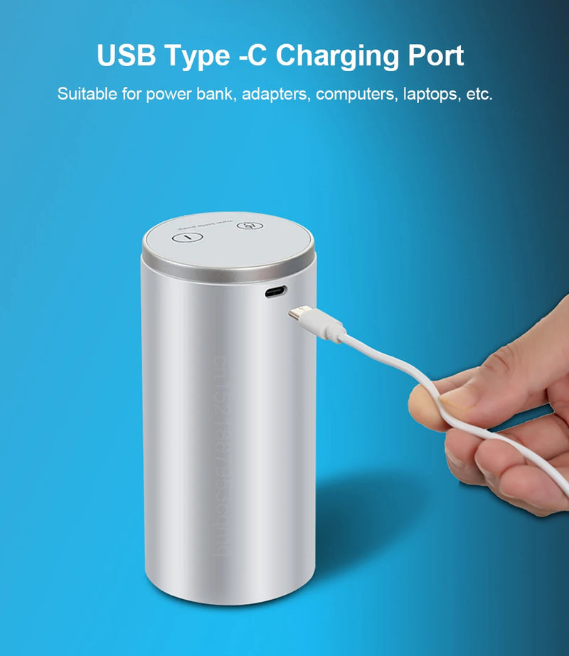  Type-C USB charging port on electric water dispenser – compatible with power bank, adapter, or laptop