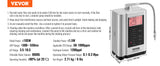 VEVOR Alkaline Water Ionizer Machine pH 3.5-10.5 Alkaline Acidic Hydrogen Water Purifier 7 Water Settings Home Filtration System