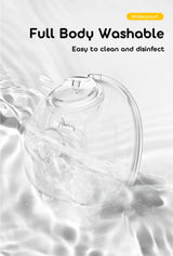 Wearable pump collection cup submerged in water to show easy cleaning and disinfection